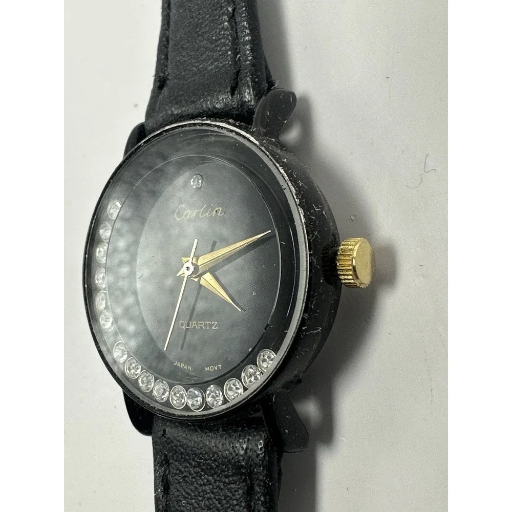 Carlin Ladies Watch New‎ Battery Floating Gems 23MM 6.5